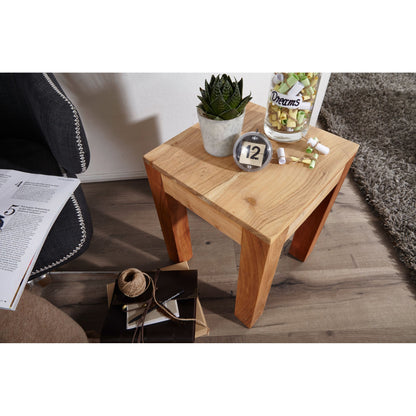Nancy's Allouez Bijzettafel -  Sheesham/Acacia Hout - Salontafel - Bijzettafels - 35 x 35 x 45 cm