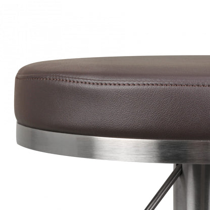 Tabouret de bar Nancy's Canton - Tabouret de bar réglable en hauteur - Tabourets - Simili cuir - Marron