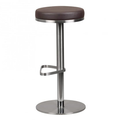 Tabouret de bar Nancy's Canton - Tabouret de bar réglable en hauteur - Tabourets - Simili cuir - Marron