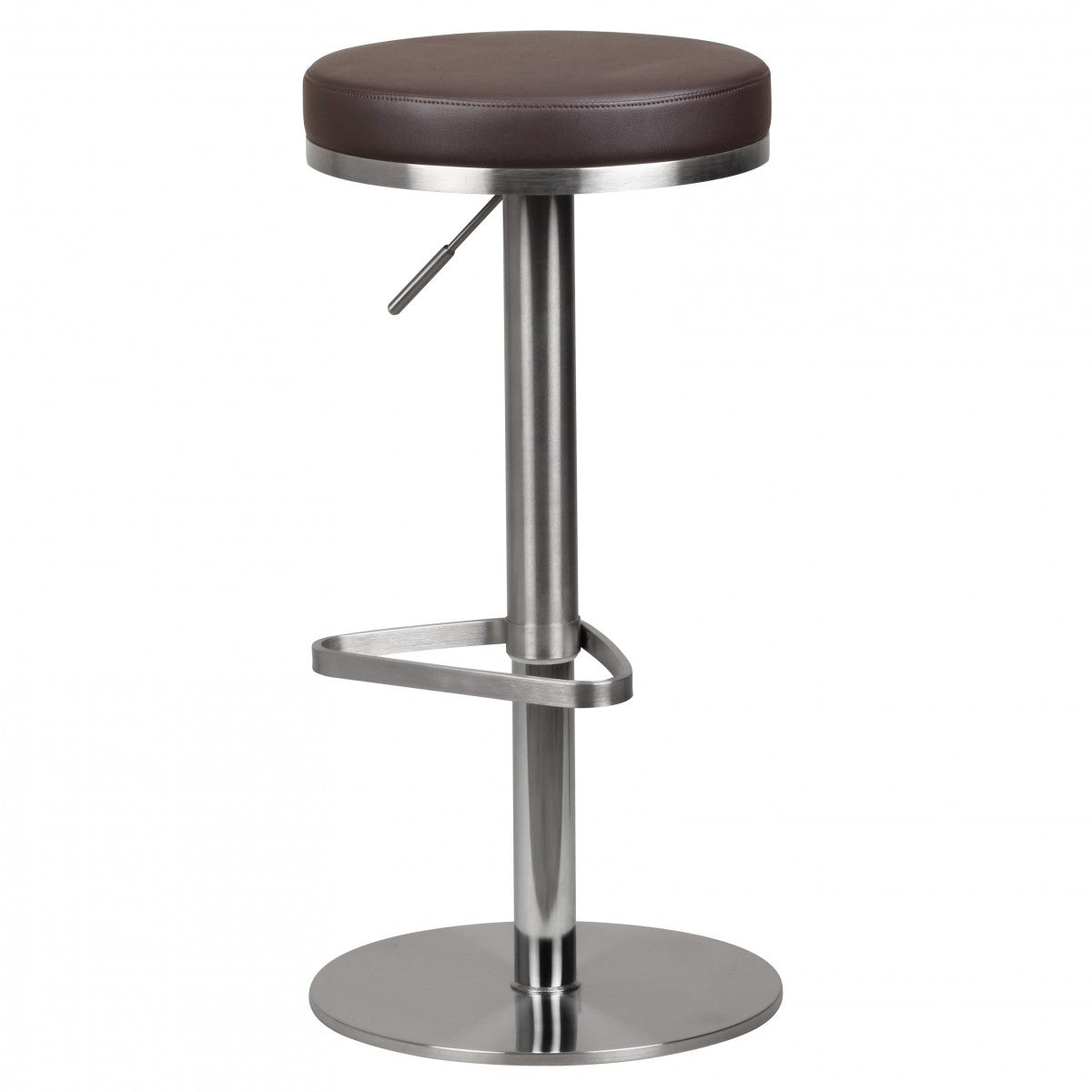 Tabouret de bar Nancy's Canton - Tabouret de bar réglable en hauteur - Tabourets - Simili cuir - Marron