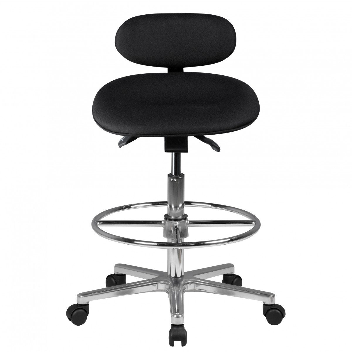 Nancy's Olathe Adjustable Stool - Swivel Stool - Work Stool - Swivel Stool - Fabric Upholstery - Height Adjustable Stool - Black