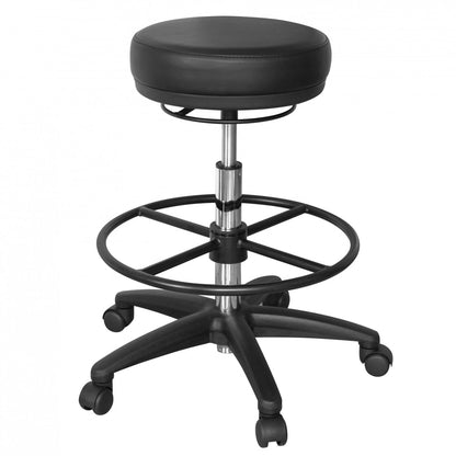 Nancy's Salina Adjustable Stool - Work Stool - Swivel Stool - Height Adjustable - Synthetic Leather - Black