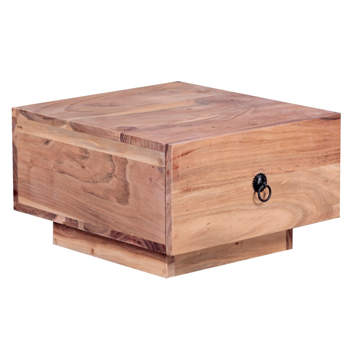Table de chevet Laramie de Nancy - Table de chevet en bois massif d'acacia - Tables de chevet - Tiroir - 25 cm de haut