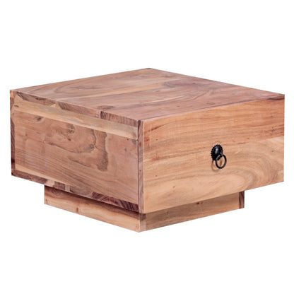 Table de chevet Laramie de Nancy - Table de chevet en bois massif d'acacia - Tables de chevet - Tiroir - 25 cm de haut