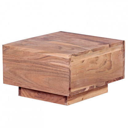 Table de chevet Laramie de Nancy - Table de chevet en bois massif d'acacia - Tables de chevet - Tiroir - 25 cm de haut