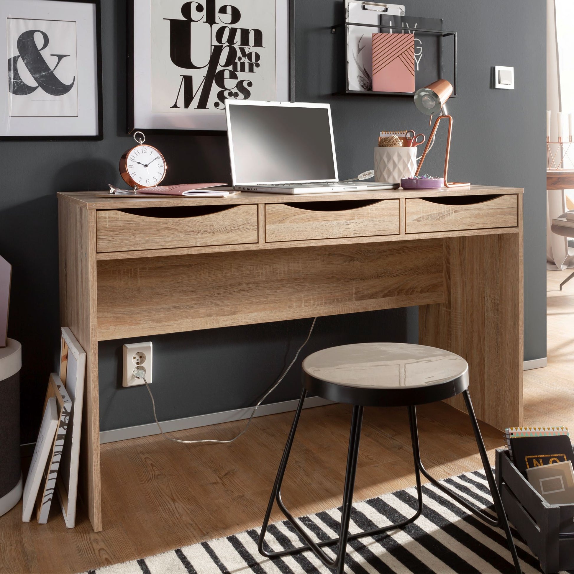 Nancy's Altoona Bureau - Kantoortafel - Computertafel - Laptoptafel - Sonoma - 120 x 55 x 75 cm