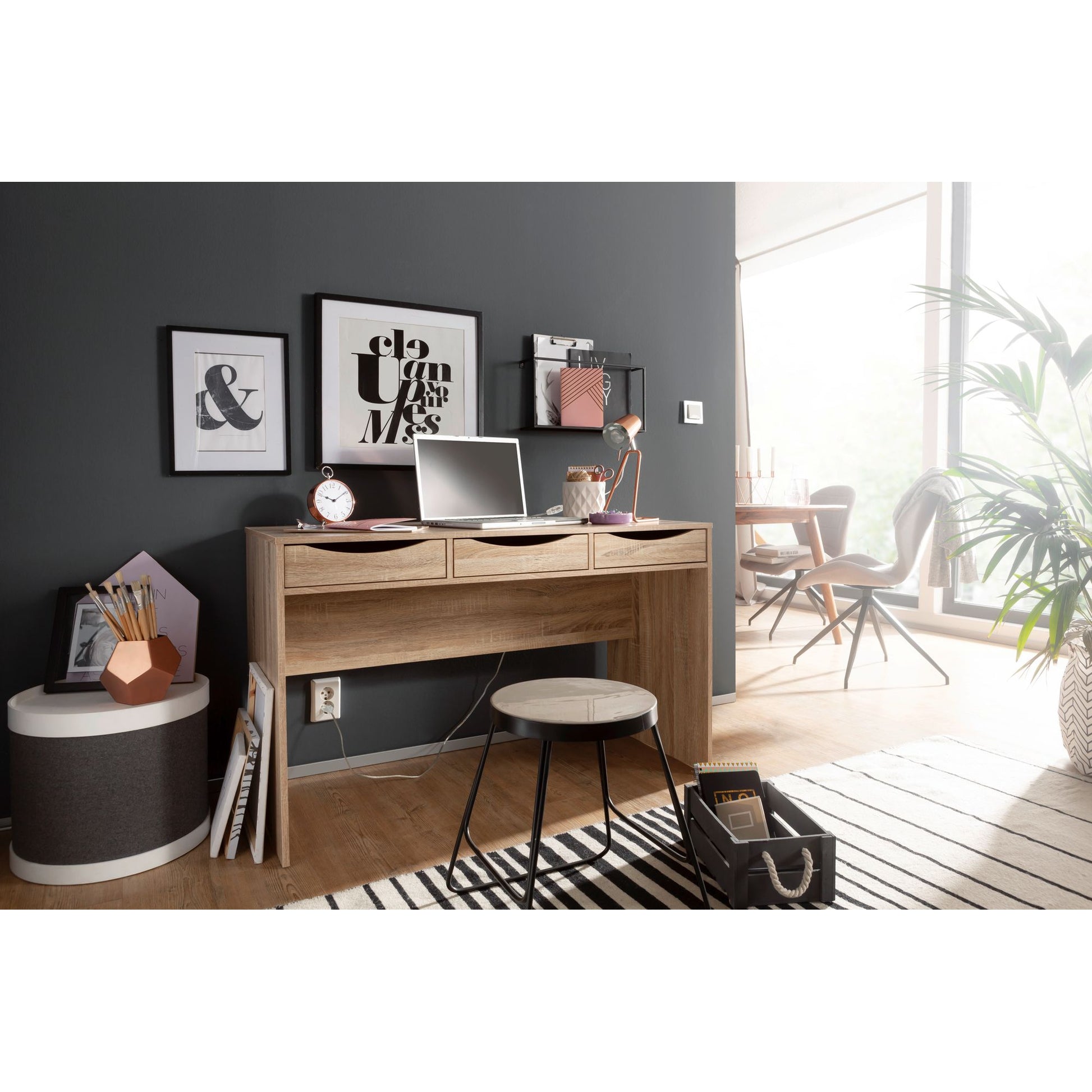 Nancy's Altoona Bureau - Kantoortafel - Computertafel - Laptoptafel - Sonoma - 120 x 55 x 75 cm