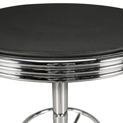 Table de bar Nancy's Manistee - American Diner - Table de bistro - Table haute - Table debout - Noir - Aluminium