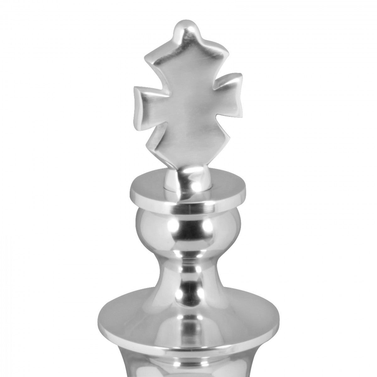 Nancy's Décoration Pièce d'échec - Décoration Aluminium - Grande pièce d'échec - Roi - Sculpture Design - 70cm de haut