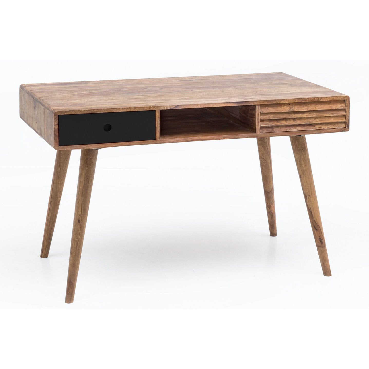 Nancy's Vernal Desk - Office table - Laptop table - Solid Wood Sheesham - Brown - White - Drawers