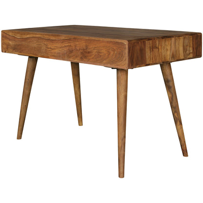 Nancy's Vernal Desk - Table de bureau - Table d'ordinateur portable - Bois massif Sheesham - Marron - Blanc - Tiroirs