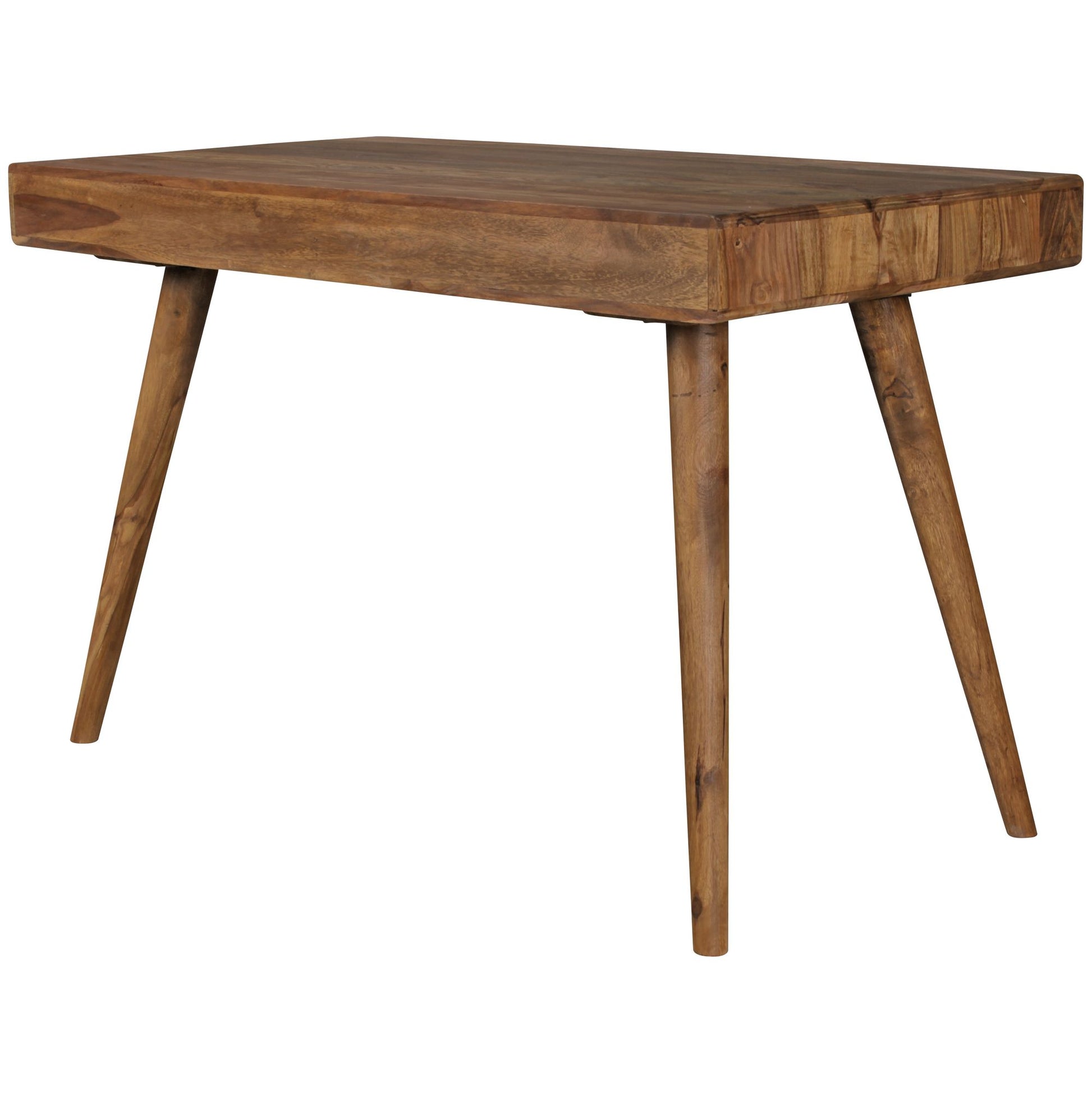 Nancy's Brevard Bureau - Kantoortafel - Laptoptafel - Massief Sheesham Hout - Bruin / Zwart - ± 120 x 60 x 75 cm