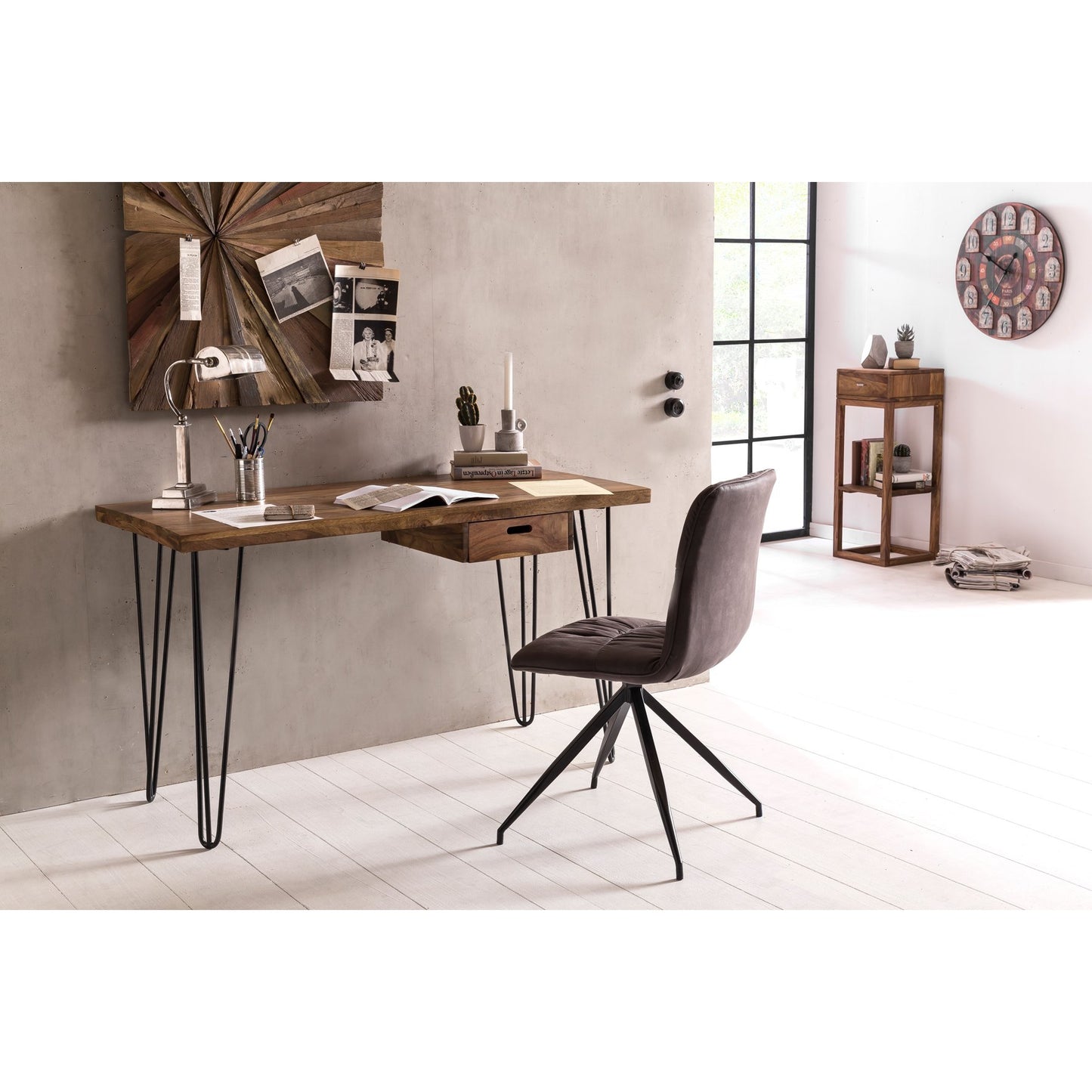 Nancy's Yakima Bureau - Werktafel - Massief Houten Bureau - Kantoortafel - Sheesham - Bruin