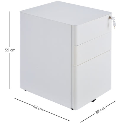 Nancy's Sausalito Archiefkast - Ladeblok - Kantoorkast - Wit - Staal - ± 40 x 50 x 60 cm