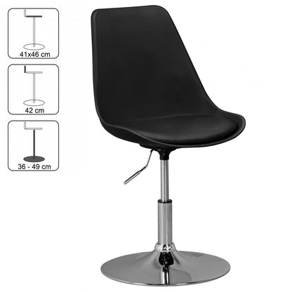 Nancy's Pontiac Armchair - Swivel armchair - Waiting room chair - Dining room chair - Visitor's chair - Swivel chair - Bucket chair - Black/White/Gray