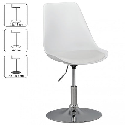 Fauteuil Pontiac de Nancy - Fauteuil pivotant - Chaise de salle d'attente - Chaise de salle à manger - Chaise visiteur - Chaise pivotante - Chaise baquet - Noir/Blanc/Gris
