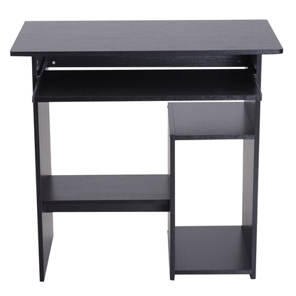 Nancy's Buffalo Bureau - Computertafel - Uitschuifbaar Tafelblad - Kantoortafel - PC-Tafel - Zwart - Bewerkt Hout