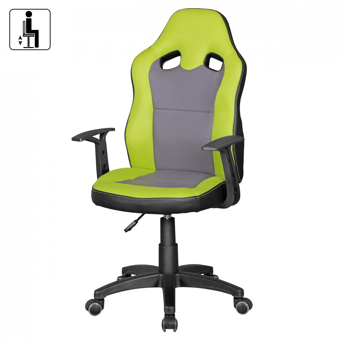 Nancy's Poteau Bureaustoel voor Kinderen - Draaistoel - Ergonomisch - Kinderstoel - Geel / Grijs / Zwart
