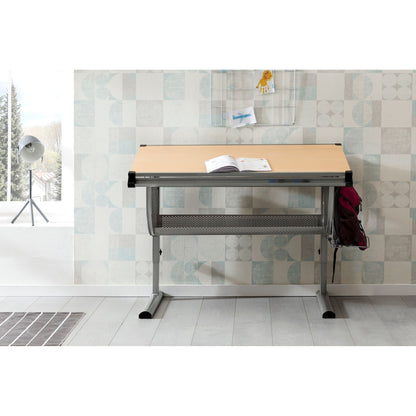 Bureau pour enfants Nancy's Branson - Bureau - Bureau étudiant - Bureau inclinable - Hauteur réglable - Compartiment de rangement - Hêtre