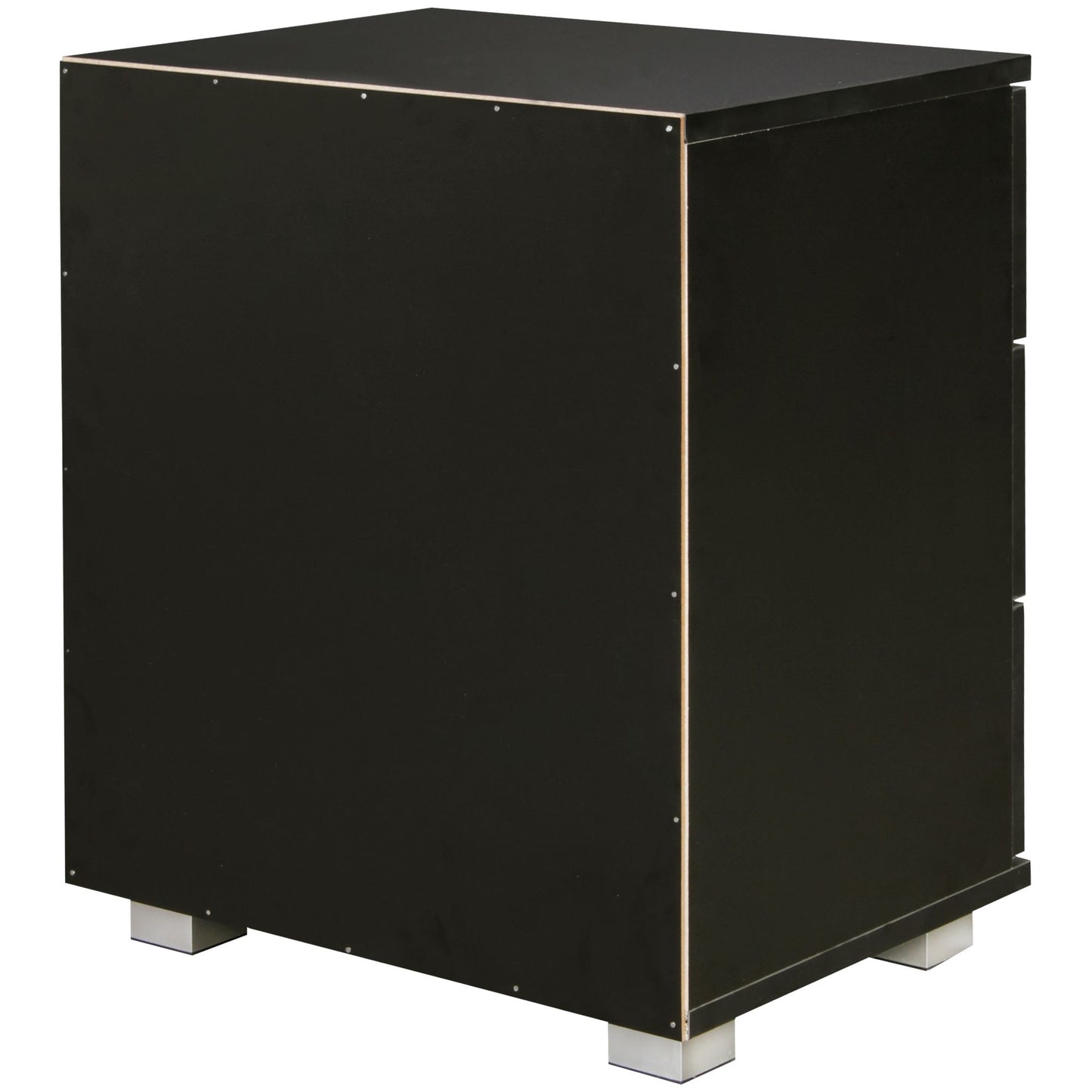 Nancy's Lamar Nachtkastje - Bijzettafel - Ladekastje - Zwart - ± 45 x 35 x 55 cm