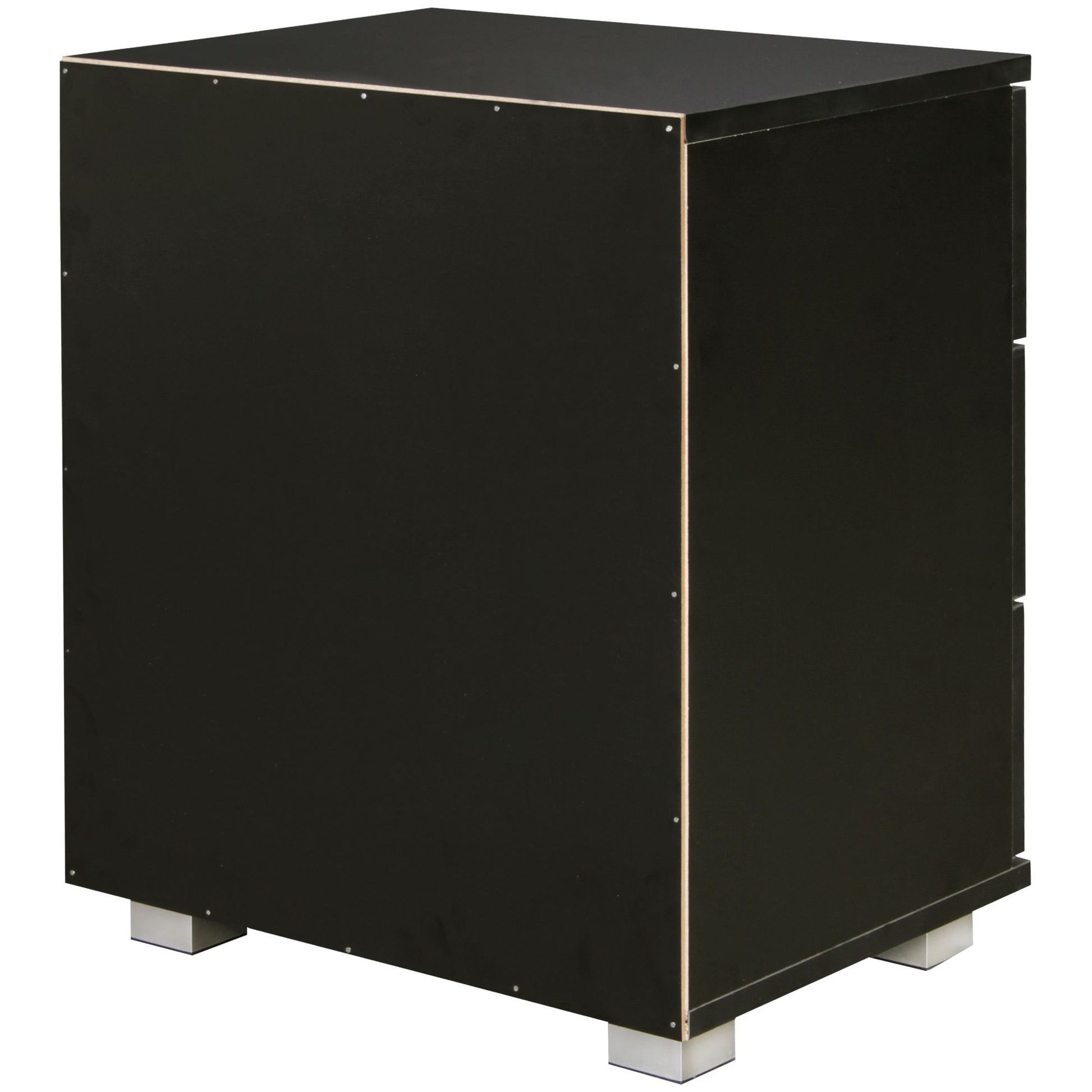 Nancy's Lamar Nachtkastje - Bijzettafel - Ladekastje - Zwart - ± 45 x 35 x 55 cm