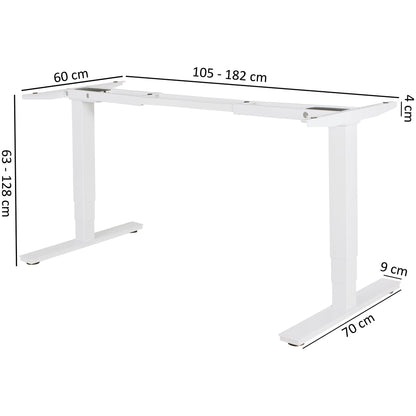 Base de table réglable électriquement de Nancy - Cadre de table - Base de table avec fonction mémoire - Affichage LED