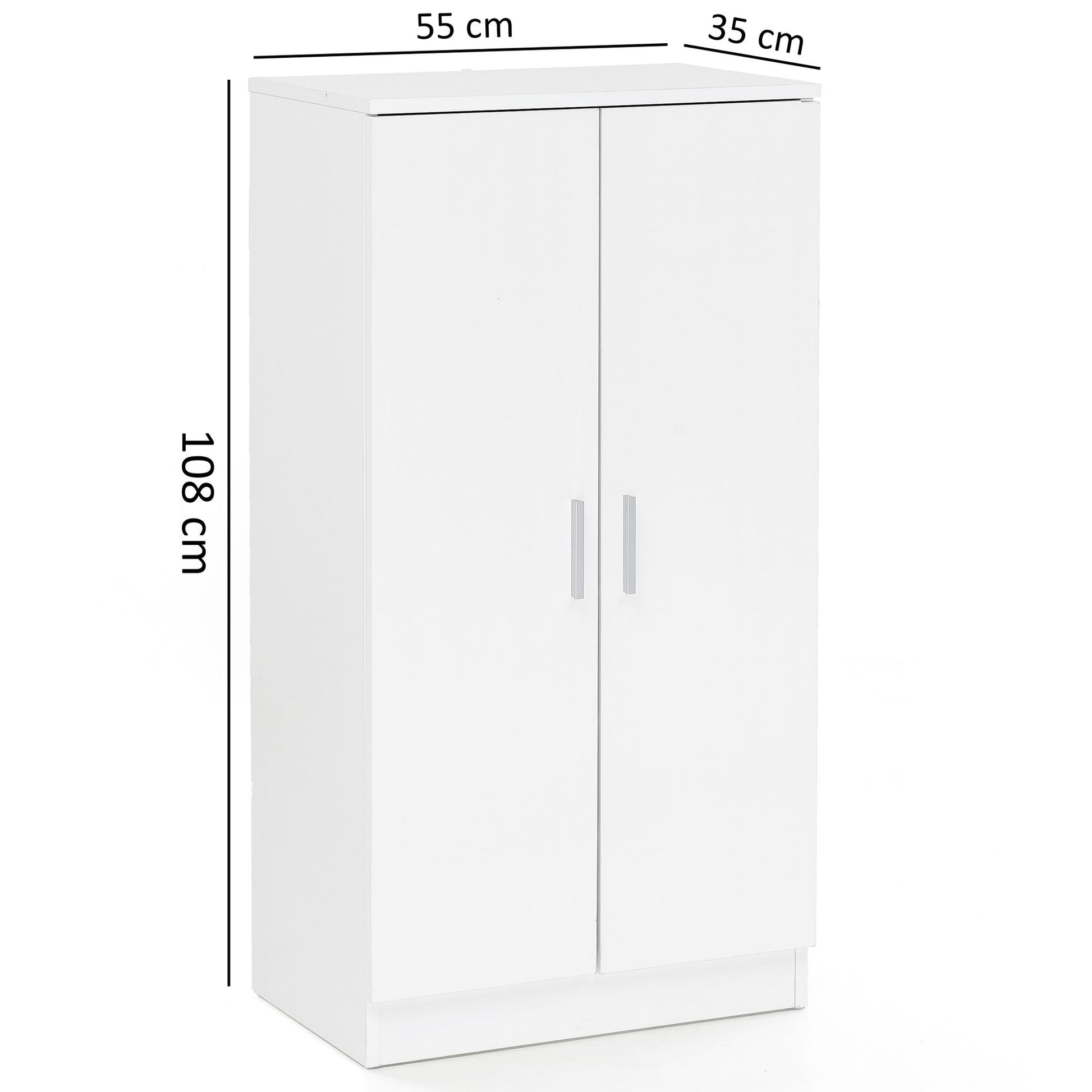 Nancy's Dunkirk Schoenenkast - Schoenenorganizer - Opbergkast - Wit - ± 55 x 35 x 110 cm