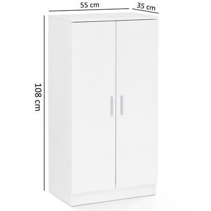 Nancy's Dunkirk Schoenenkast - Schoenenorganizer - Opbergkast - Wit - ± 55 x 35 x 110 cm
