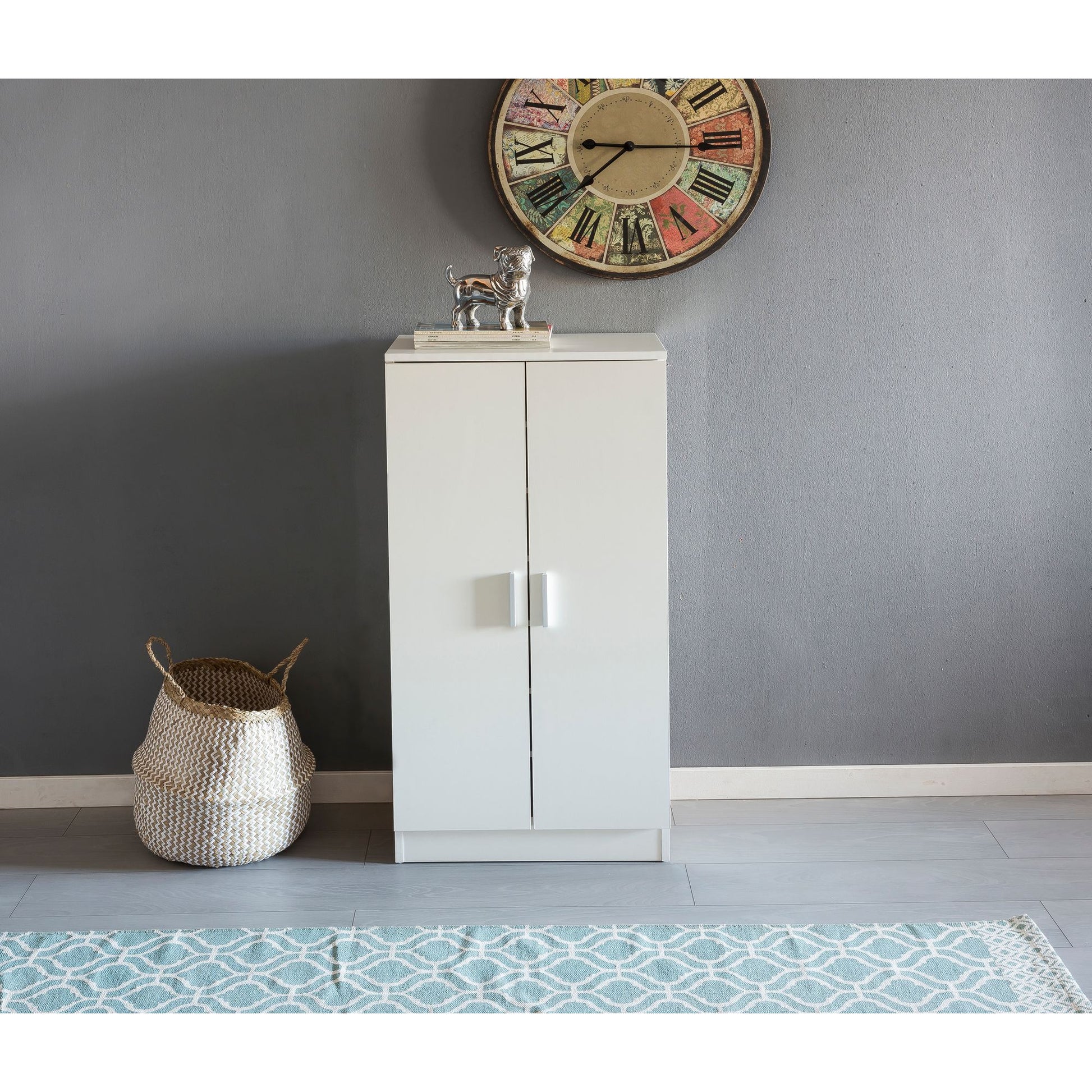 Nancy's Dunkirk Schoenenkast - Schoenenorganizer - Opbergkast - Wit - ± 55 x 35 x 110 cm