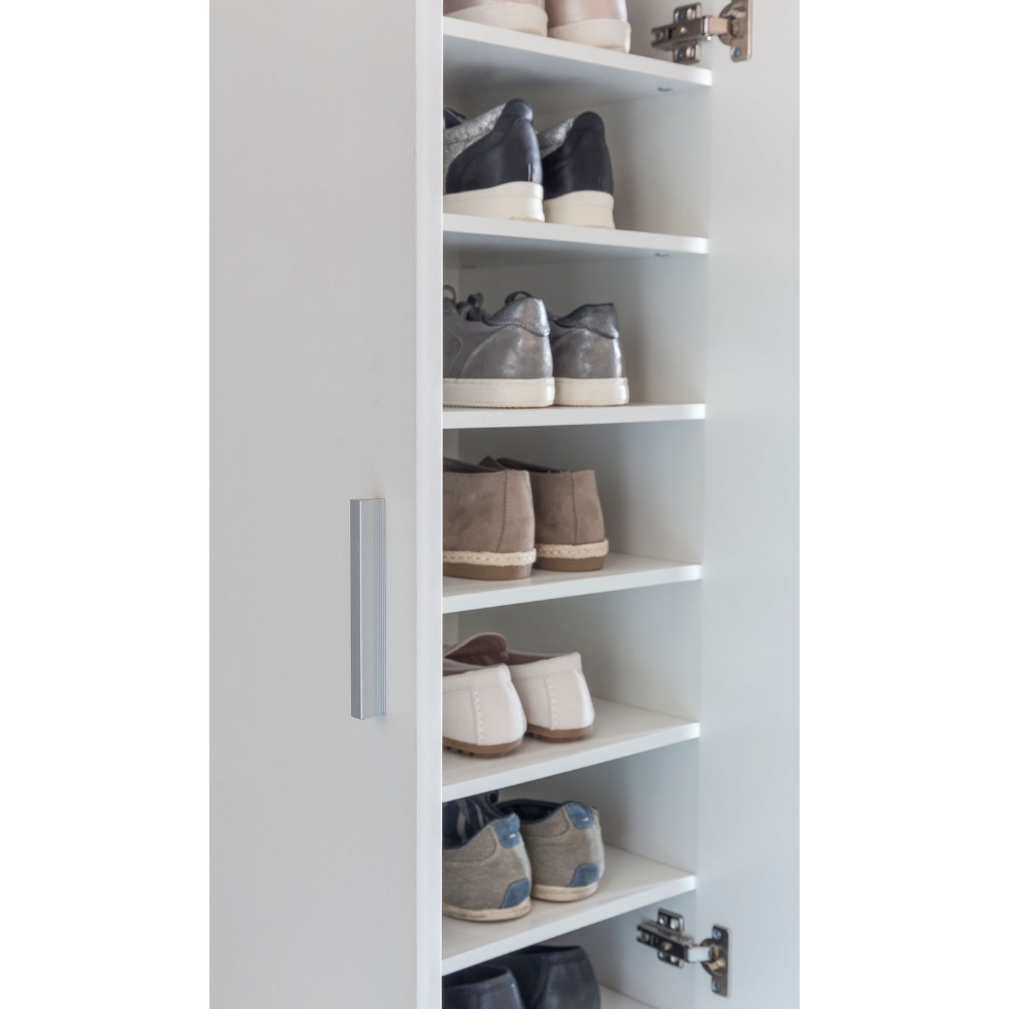 Nancy's Dunkirk Shoe Cabinet - Approx. 14 Pairs - Shoe Organizer - Shoe Rack - White - Doors