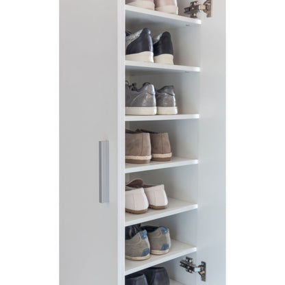Nancy's Dunkirk Schoenenkast - Schoenenorganizer - Opbergkast - Wit - ± 55 x 35 x 110 cm