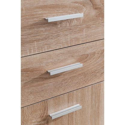 Nancy's Alpena Dressoir - Ladekast - Gangkast - Opbergruimte - Lades - Bruin - Sonoma - Bewerkt Hout - Metaal - 107 x 79 x 35 cm