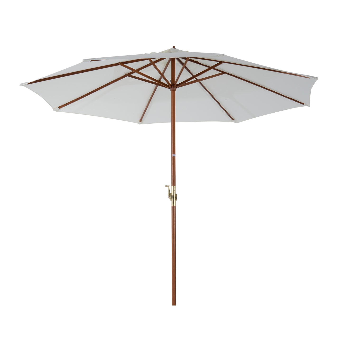 Nancy's Buckeye Parasol - Tuinparaplu - Hout - Marktparaplu - Wit - Ø 270 cm