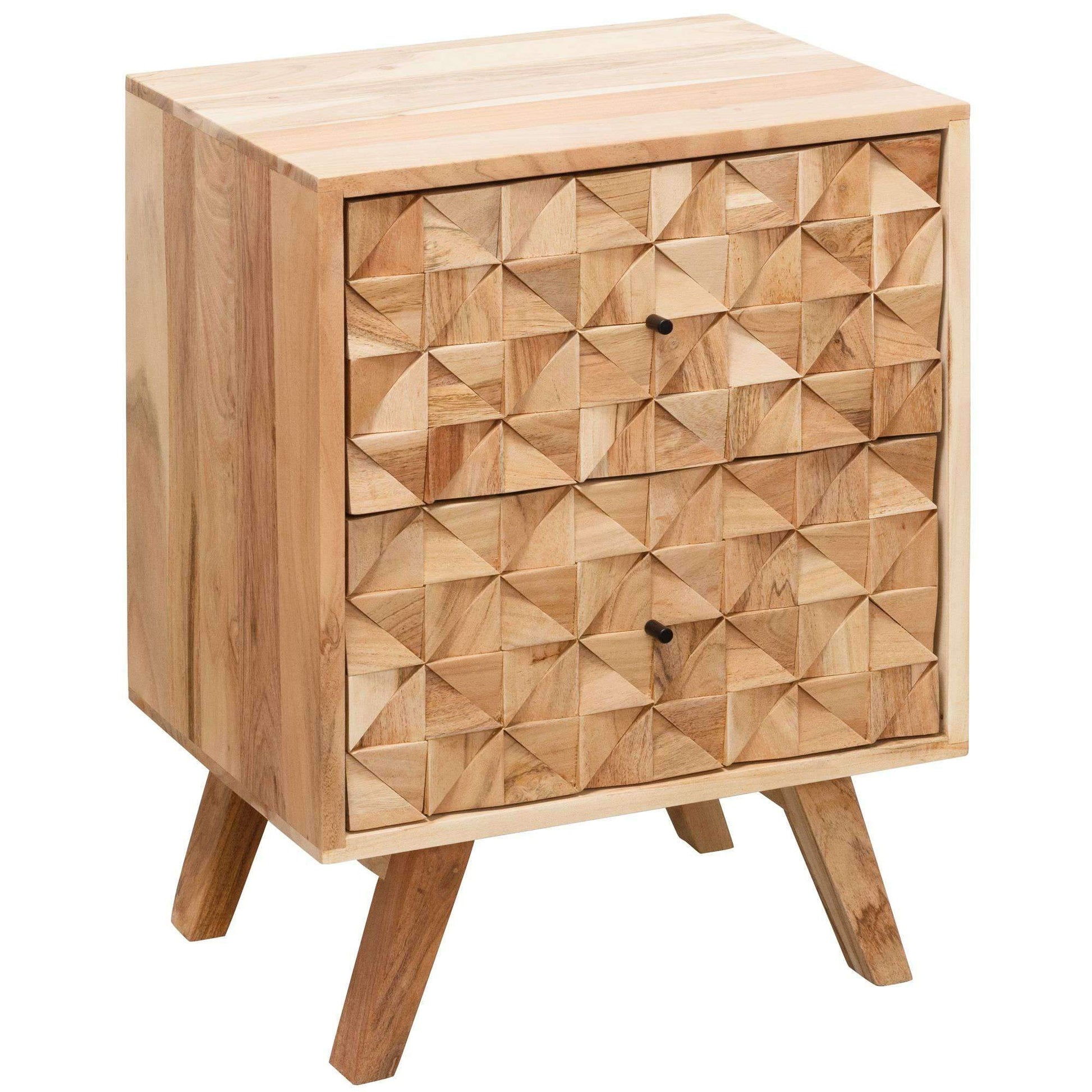 Nancy's Bandeiras Nachtkastje - Bijzettafel - Ladekastje - Massief Acaciahout - ± 45 x 35 x 60 cm