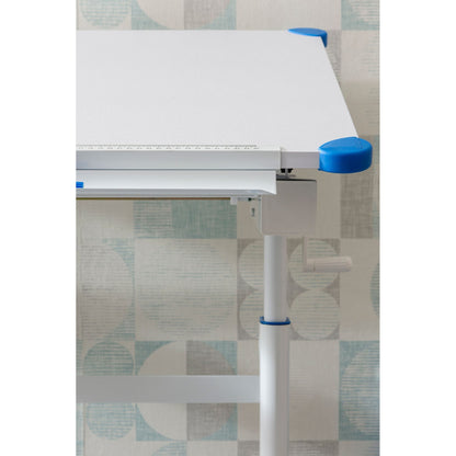 Bureau pour enfants Utiwa de Nancy - Bureau - Bureau de travail - Table pour enfants - Table de travail - Bureau debout - Rose/Bleu - Hauteur réglable - 119x67 cm