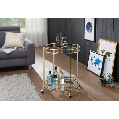 Nancy's Deming Side Table - Side Table on Wheels - Kitchen Trolley - Serving Trolley - Tea Trolley - Ø 57 cm