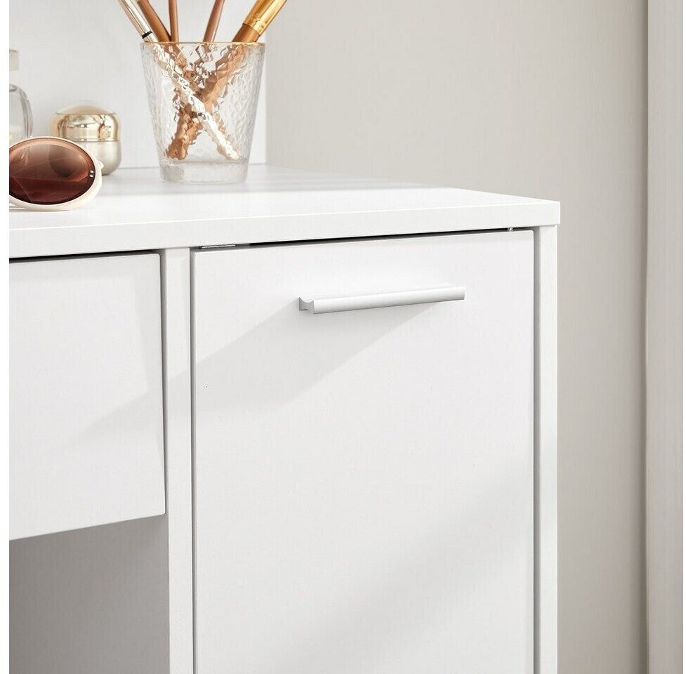 Nancy's Bryants Cove Kaptafel met Spiegel - Make-up Tafel - Wit - ± 80 x 40 x 130 cm