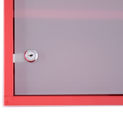 Nancy's Gondim Medicijnkast - Apothekerskastje - Badkamerkastje - RVS / Glas - ± 30 x 10 x 60 cm