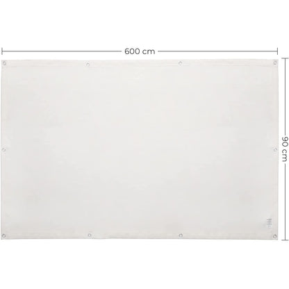 Nancy's Bunessan Privacyscherm - Balkonscherm - Balkonbescherming - Robuust - Polyester - Wit - 6 x 0.9 m