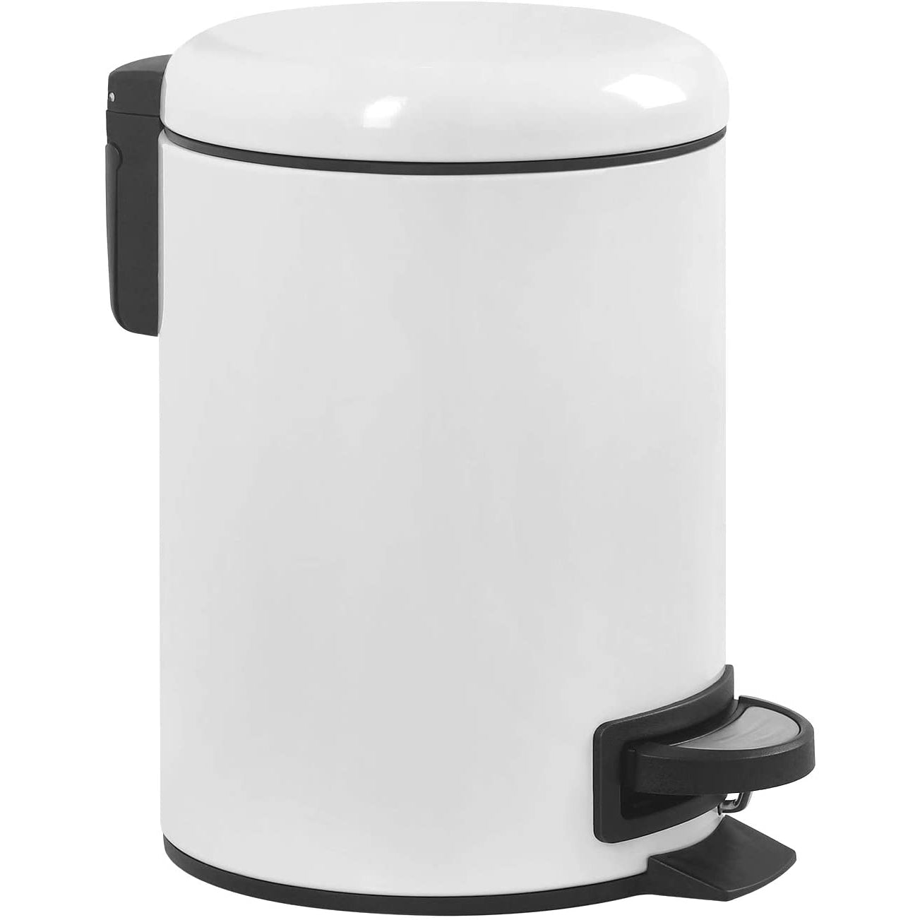 Nancy's Cantic Prullenbak - Vuilnisemmer - Pedaalemmer - 3 Liter - Binnenemmer - Kunststof - Softclose - Geurdicht - Wit - 22 x 16,7 x 25 cm