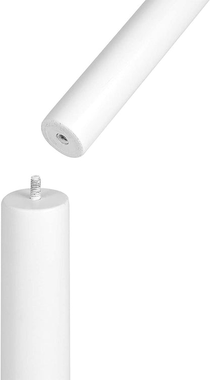 Nancy's Caxton Staande Kapstok - Kledingrek - Garderobe - 8 Haken - Wit - Rubberhout