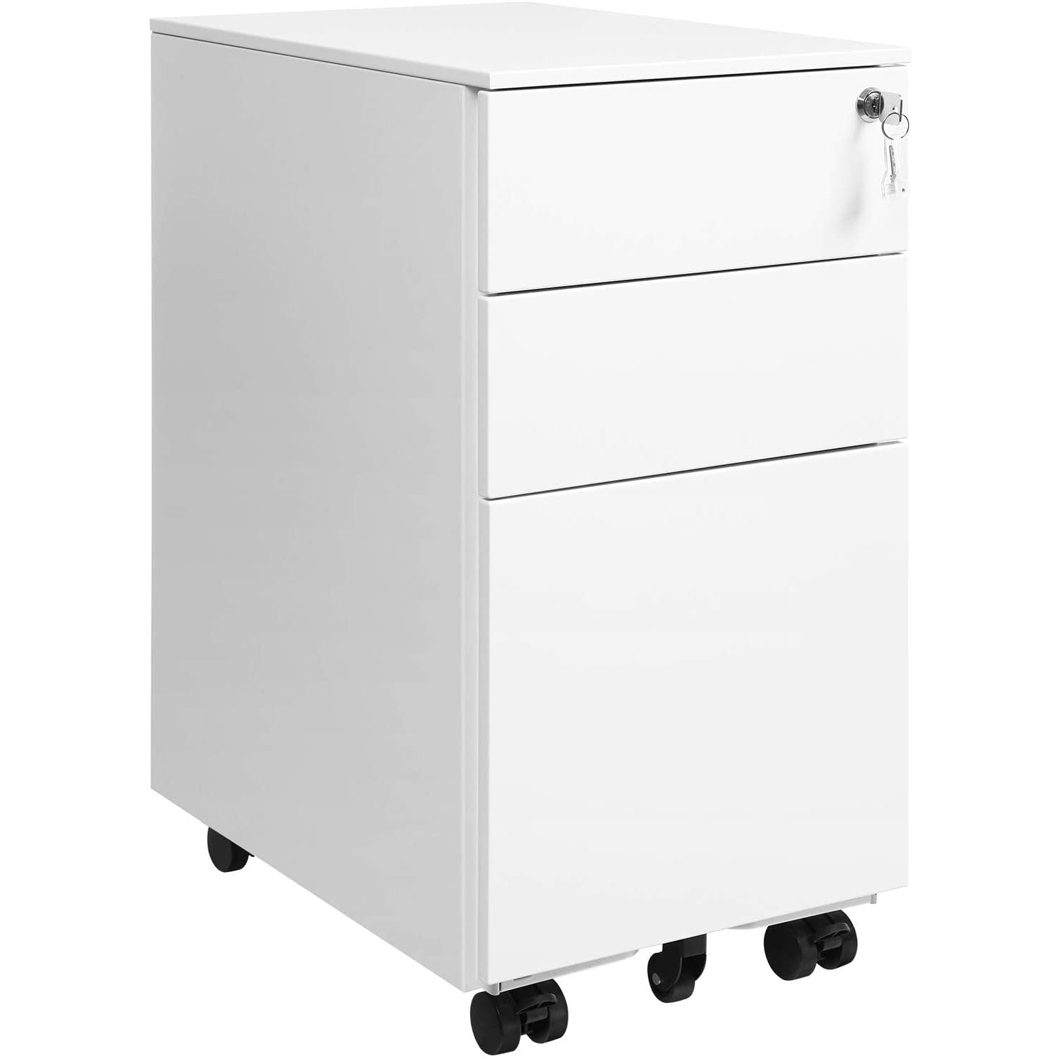 Nancy's Norton Filing Cabinet - On Wheels - Storage Cabinet - Cabinet with Lock - White