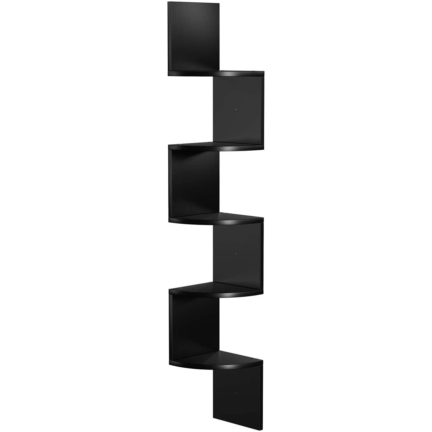 Nancy's Campden Boekenplank - Hoekplank - Wandplank - Zwart - Spaanplaat - ± 20 x 20 x 130 cm