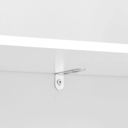 Nancy's Oxford Ladderkast - Boekenkast - Ladderplank - 5 Niveaus - 60 x 35 x 171 cm - Massief Houten Frame - Mat Wit - Natuurlijk