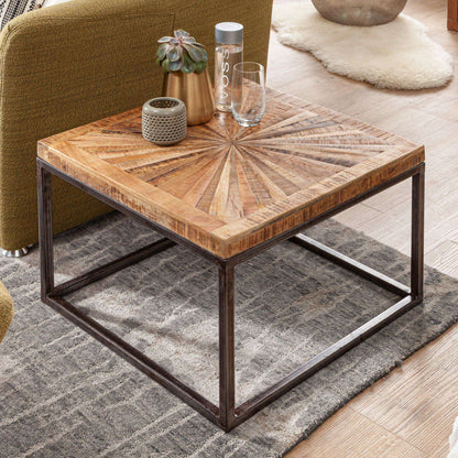 Nancy's Indari Salontafel - Koffietafel - Bijzettafel - Mangohout - ± 55 x 55 x 40 cm