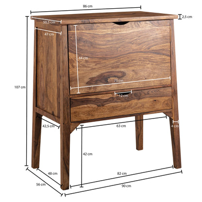 Nancy's Swansea Sideboard - Sideboard - Crockery Cabinet - Solid Wood - Sheesham Wood - 1 Drawer - 2 Doors - 90 x 56 x 107 cm