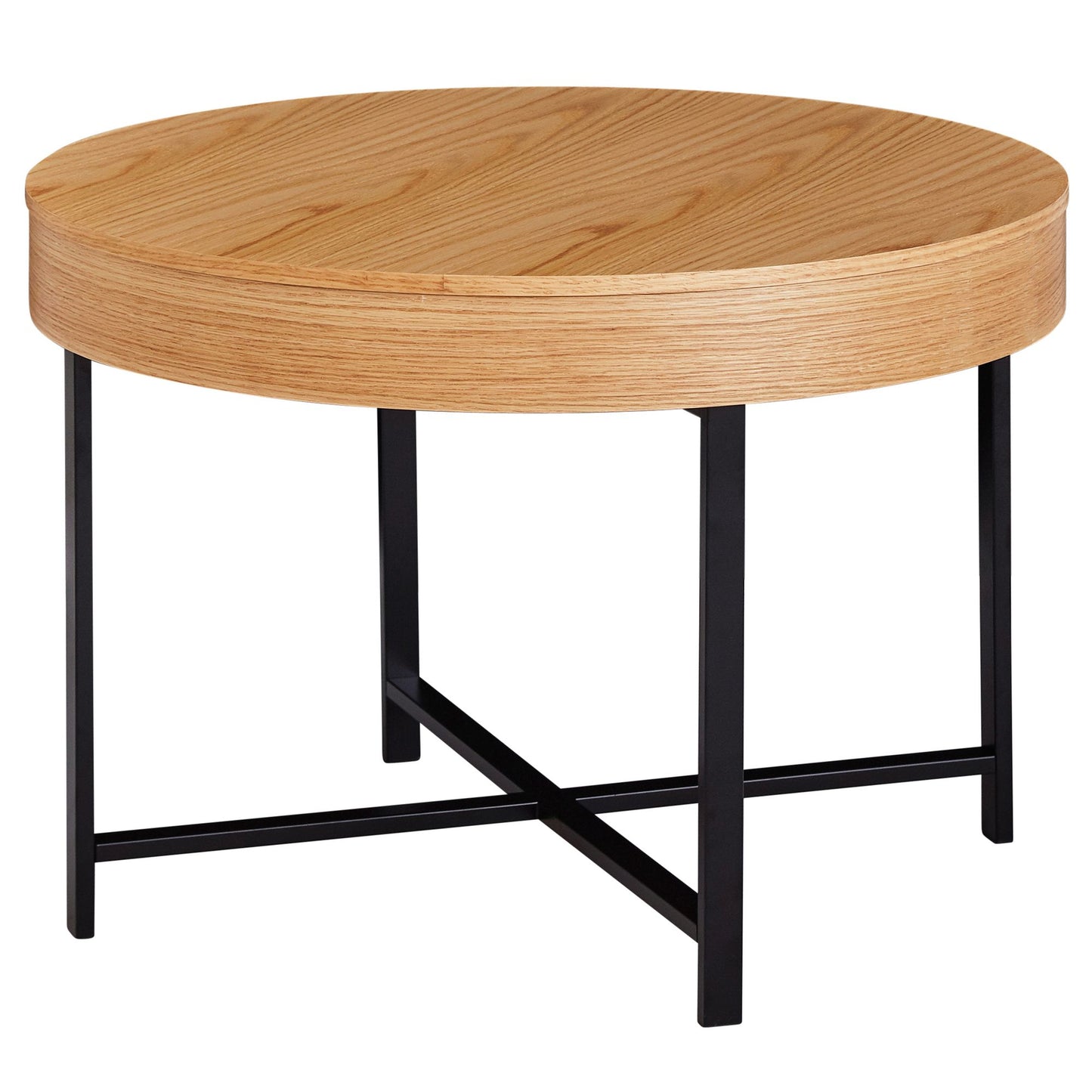 Nancy's Jefferson Coffee table - Side table - Storage space - Oak - Metal - Brown - 69 x 69 x 49 cm
