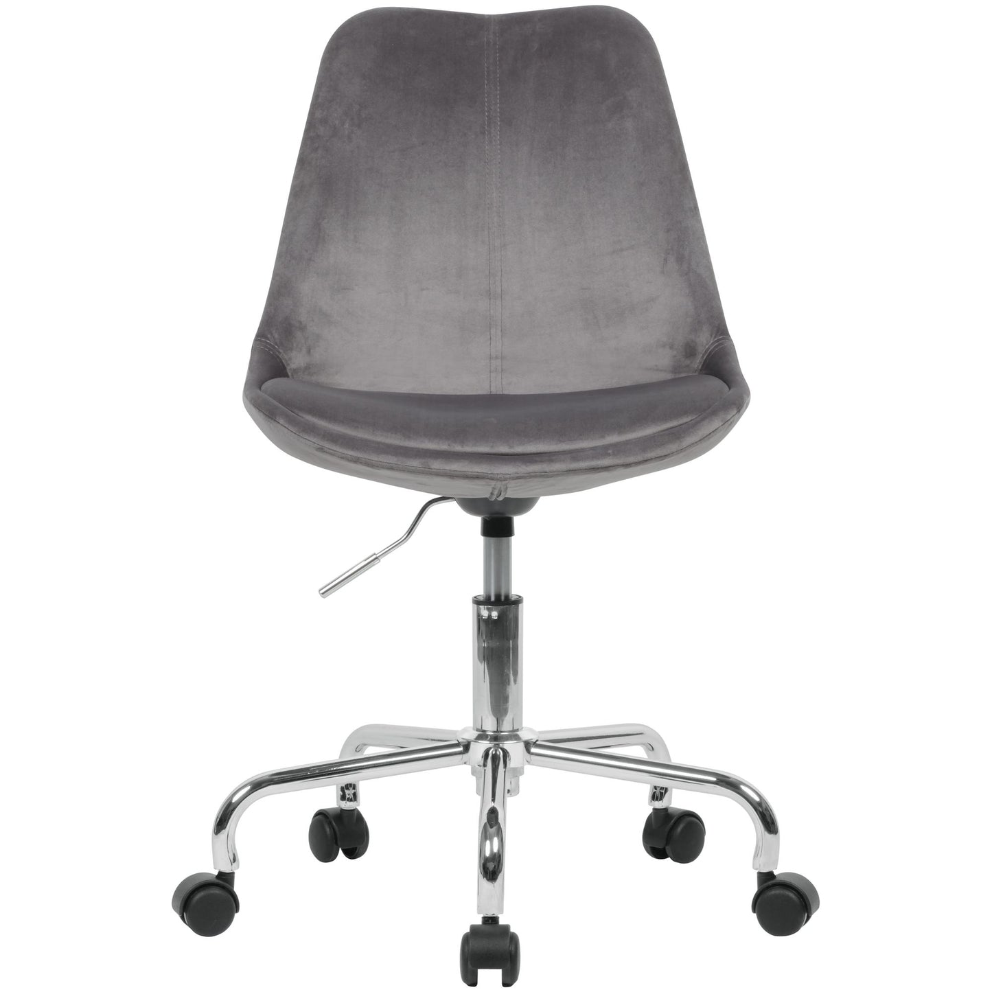 Chaise de bureau Nancy's Alma - Chaise pivotante - Chaise baquet - Velours - Gris foncé