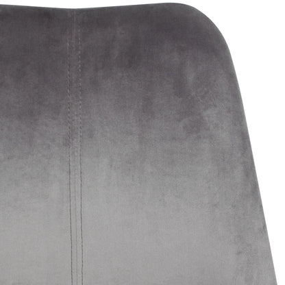 Chaise de bureau Nancy's Alma - Chaise pivotante - Chaise baquet - Velours - Gris foncé