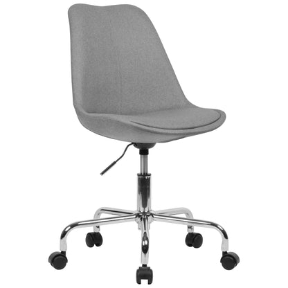 Chaise de bureau Nancy's Ecorse - Chaise seau pivotante - Chaise pivotante - Tissu - Gris clair